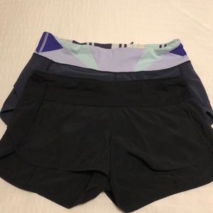 EUC lululemon speed shorts bundle